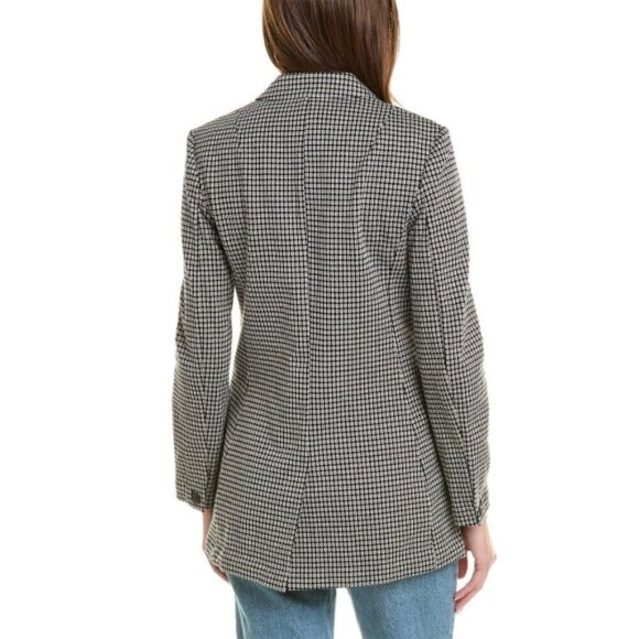 Rag & Bone 'Andie' Geo-Print Jacquard Cotton-Blend Blazer, Black Multi - Picture 2 of 3